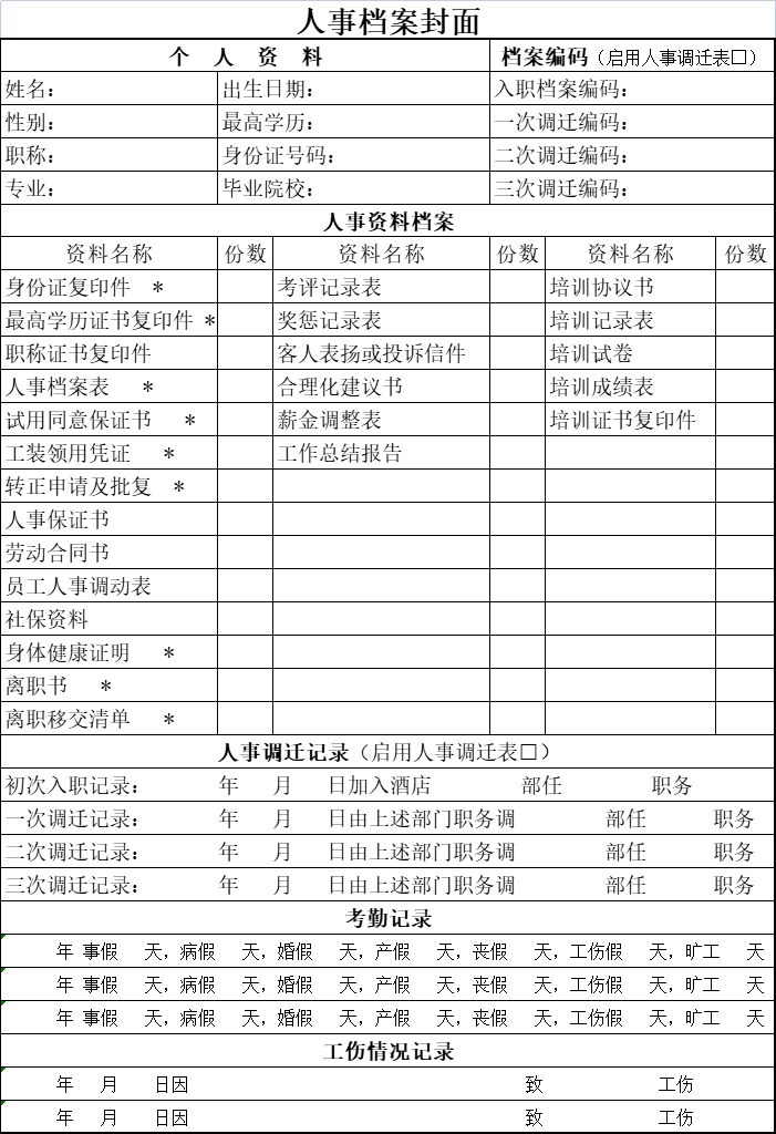 员工档案怎么建立图片