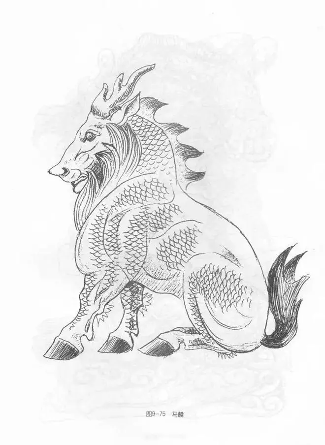 素材 | 麒麟兽图谱及线稿163图 非常全面