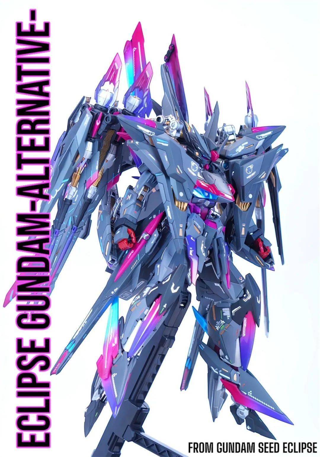 暗黑涂装配蓝紫渐变，打造天蚀高达反派机_搜狐网, image size:1080x1540