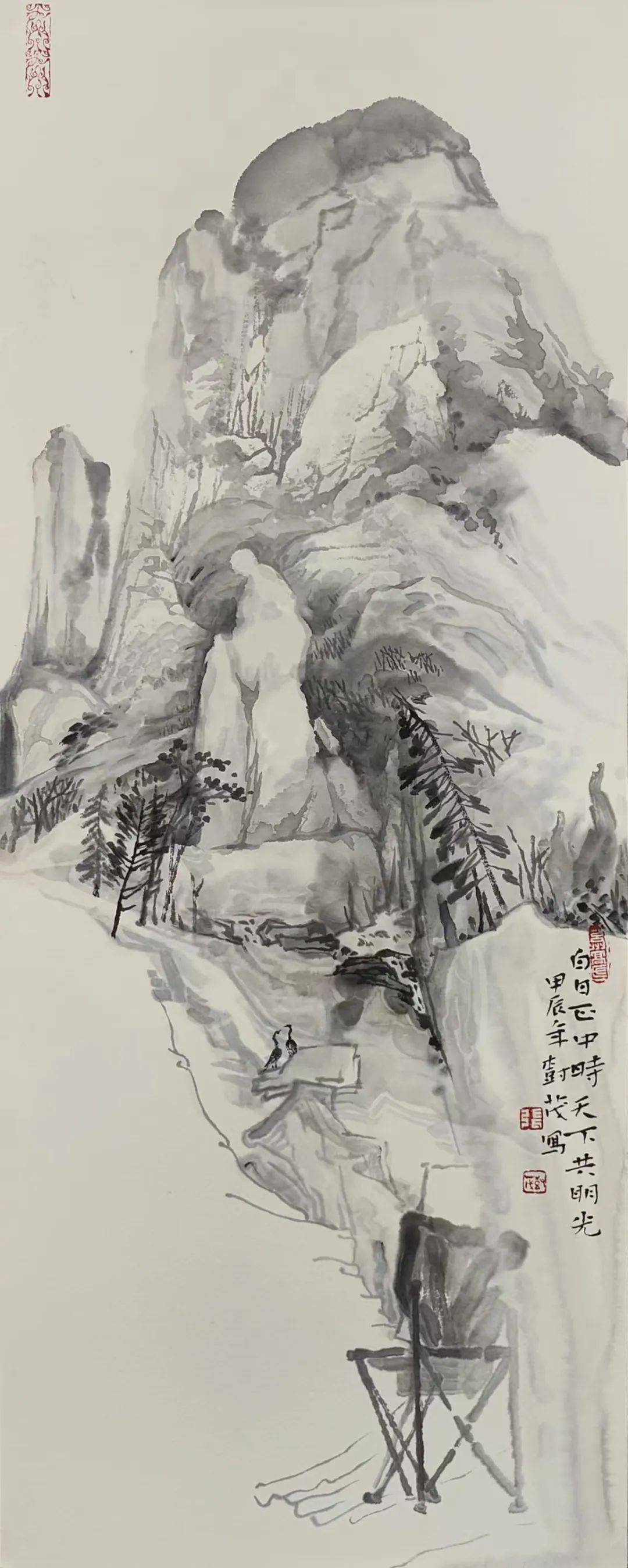 油画《珠山高秋》曾祥峰 油画《入海口》周兆海 油画《海港写生》李明