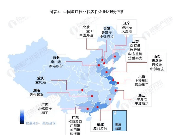 中国港口码头分布图图片