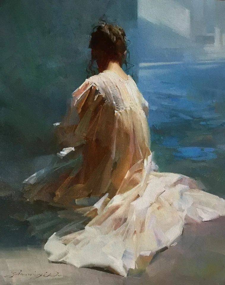 他从单色彩的应用上,真正的体现了什么简练,经典和大师之作光影上对比