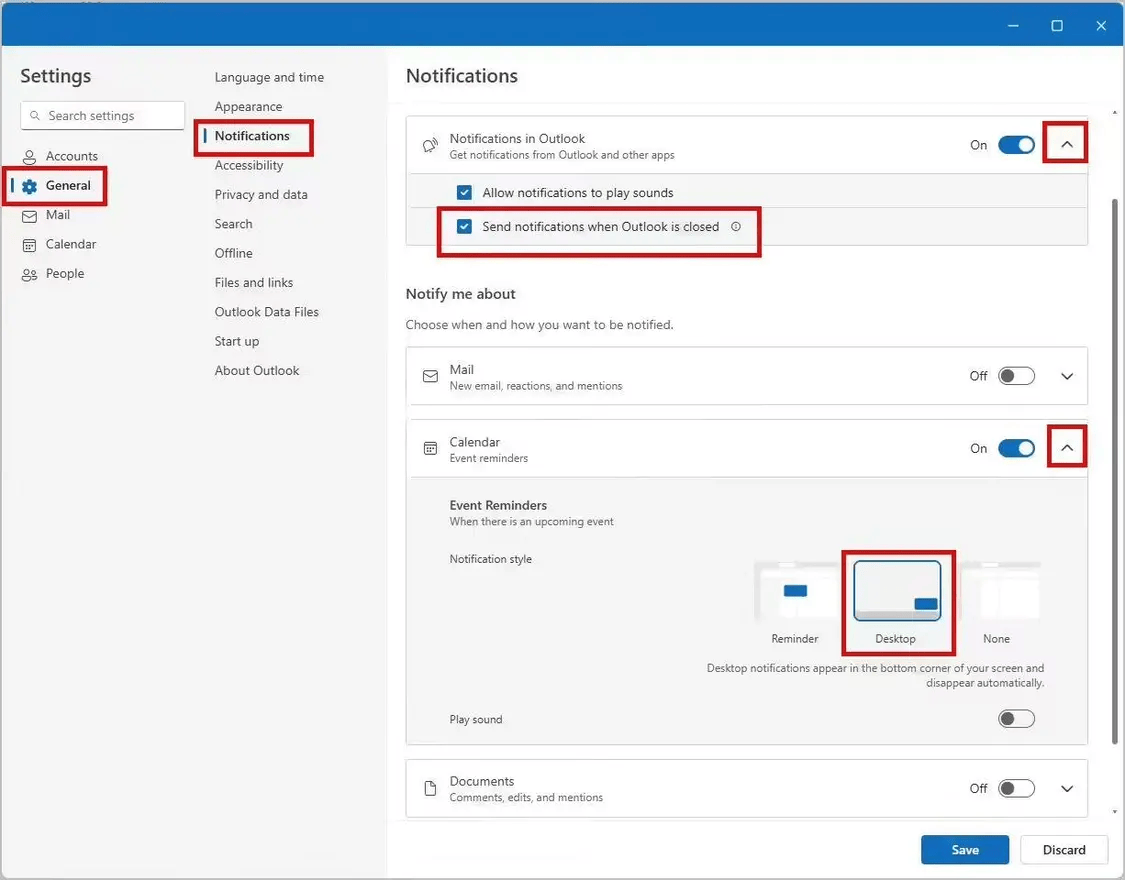 微软Win11新版Outlook将支持后台日历通知