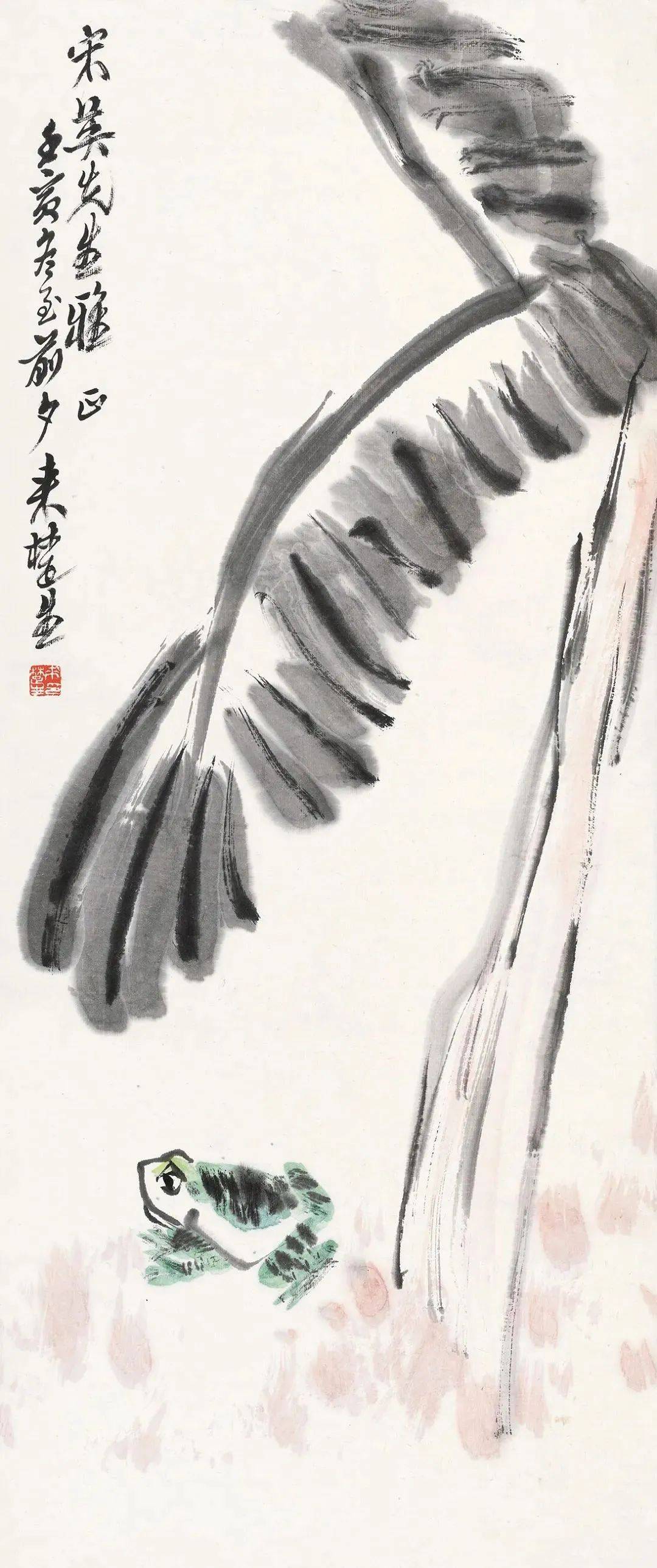 来楚生先生笔下的小青蛙,妙趣横生!