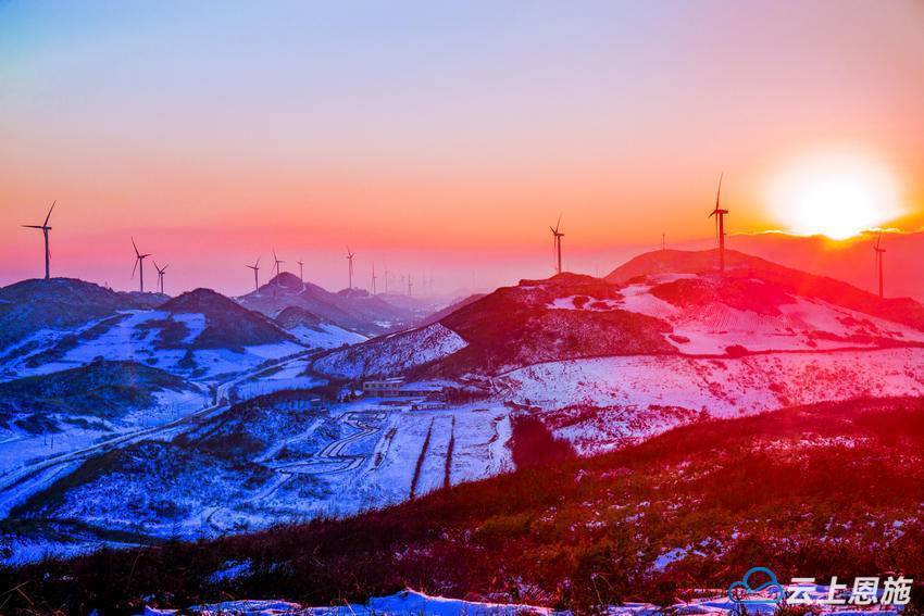 利川雪景图片