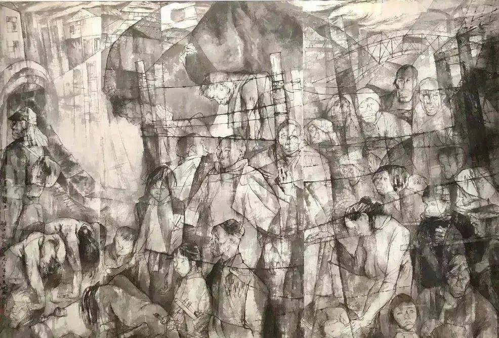 周思聪《矿工图》周思聪 人民和总理光变形还不够,在画面组合上也不能