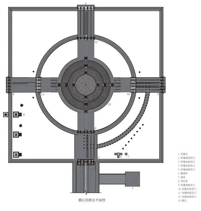 天坛圜丘平面图图片