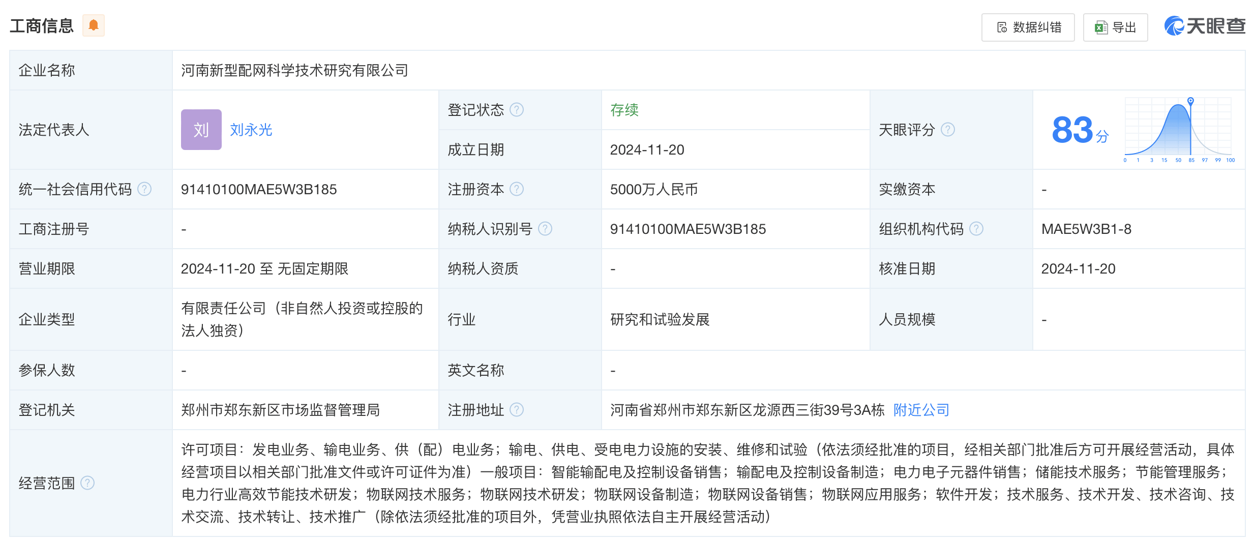 许继电气出资5000万元，成立新型配网科研公司