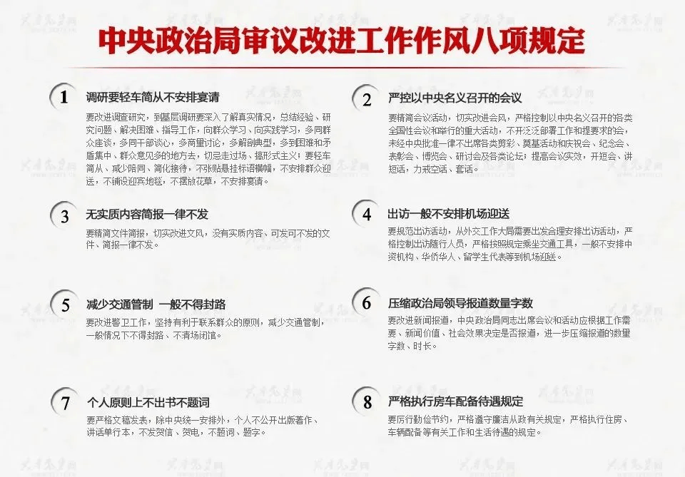 一起学法规 中央八项规定及中央八项规定精神_违规_问题_接待