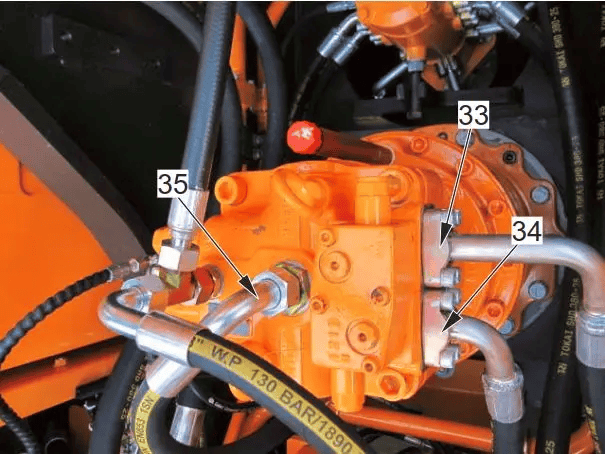 三一挖掘机sy265c9控制阀总成的拆卸以及阀口电磁阀等等标注