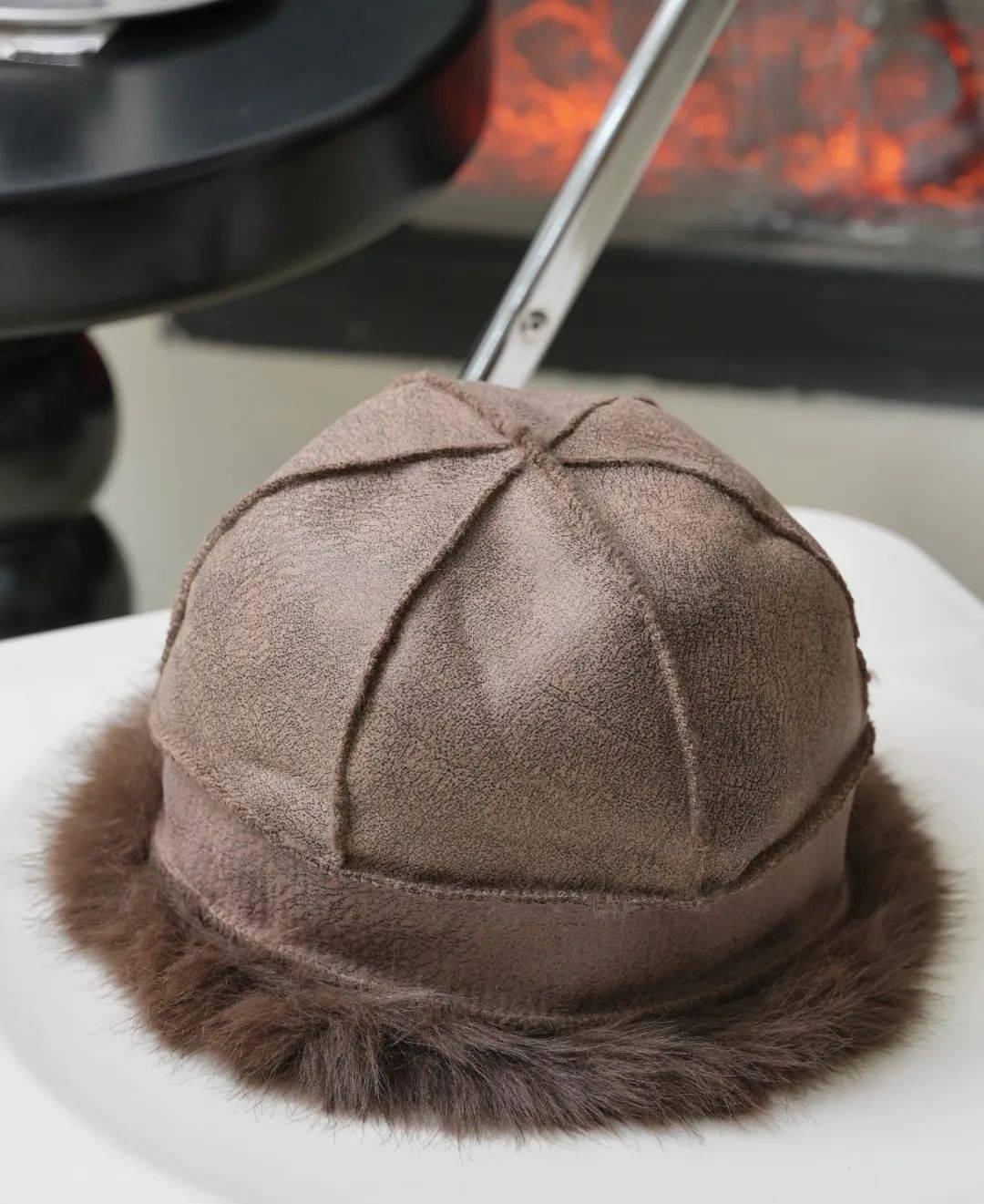 毛茸茸的蒙古帽,零下几度戴都没问题
