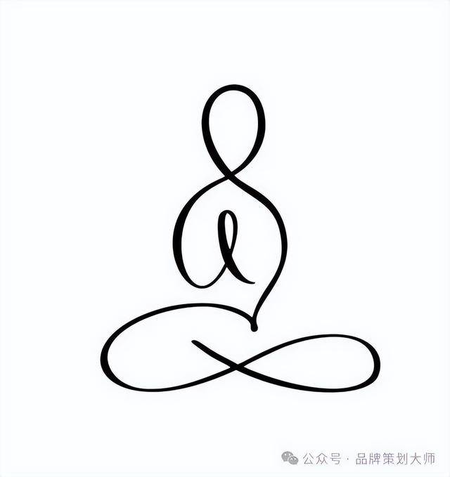 极具东方美学韵味的打坐元素logo