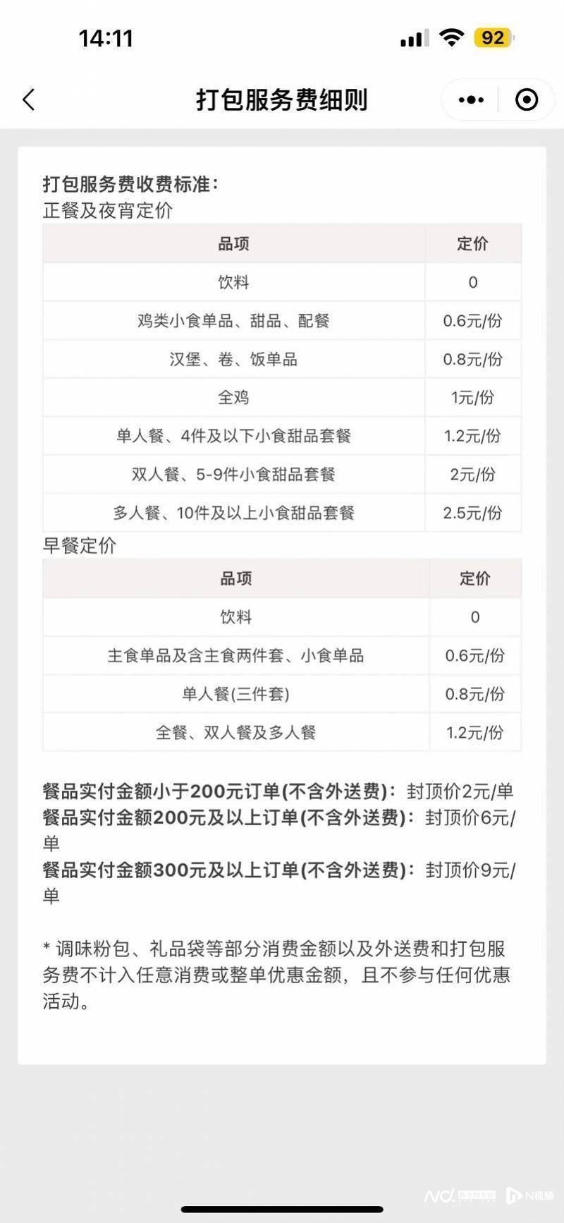 肯德基_收费_麦乐