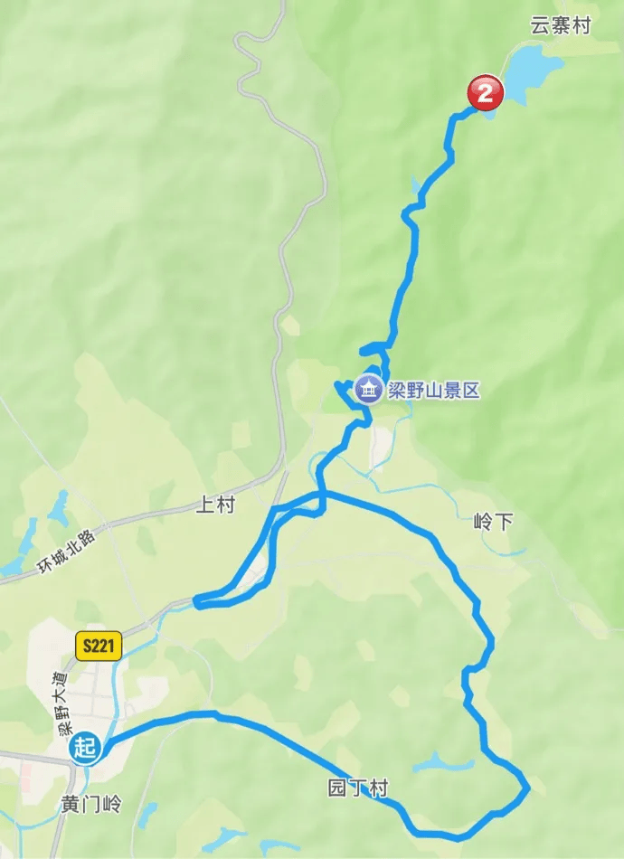 梁野山景区地图图片