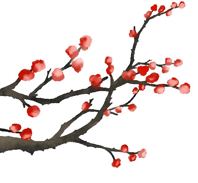 梅花添_耕牛_垂柳