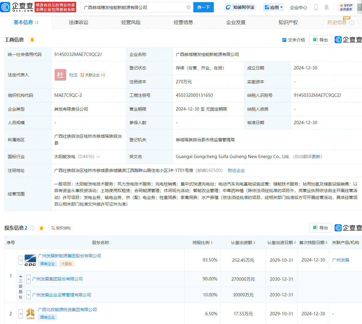 广州发展投资成立新能源公司，含智能农业管理业务