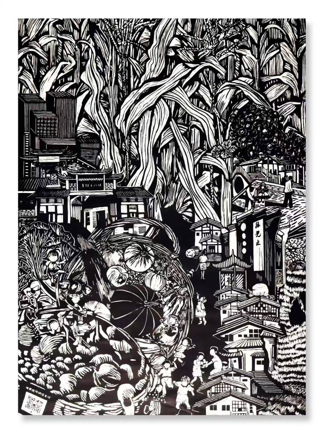 黑白木刻!每一刀都很炫!