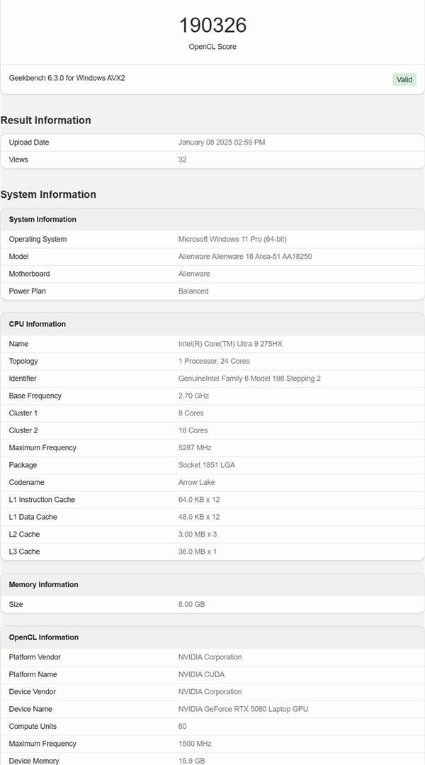 移动版RTX5080跑分曝光 干掉移动版RTX4090