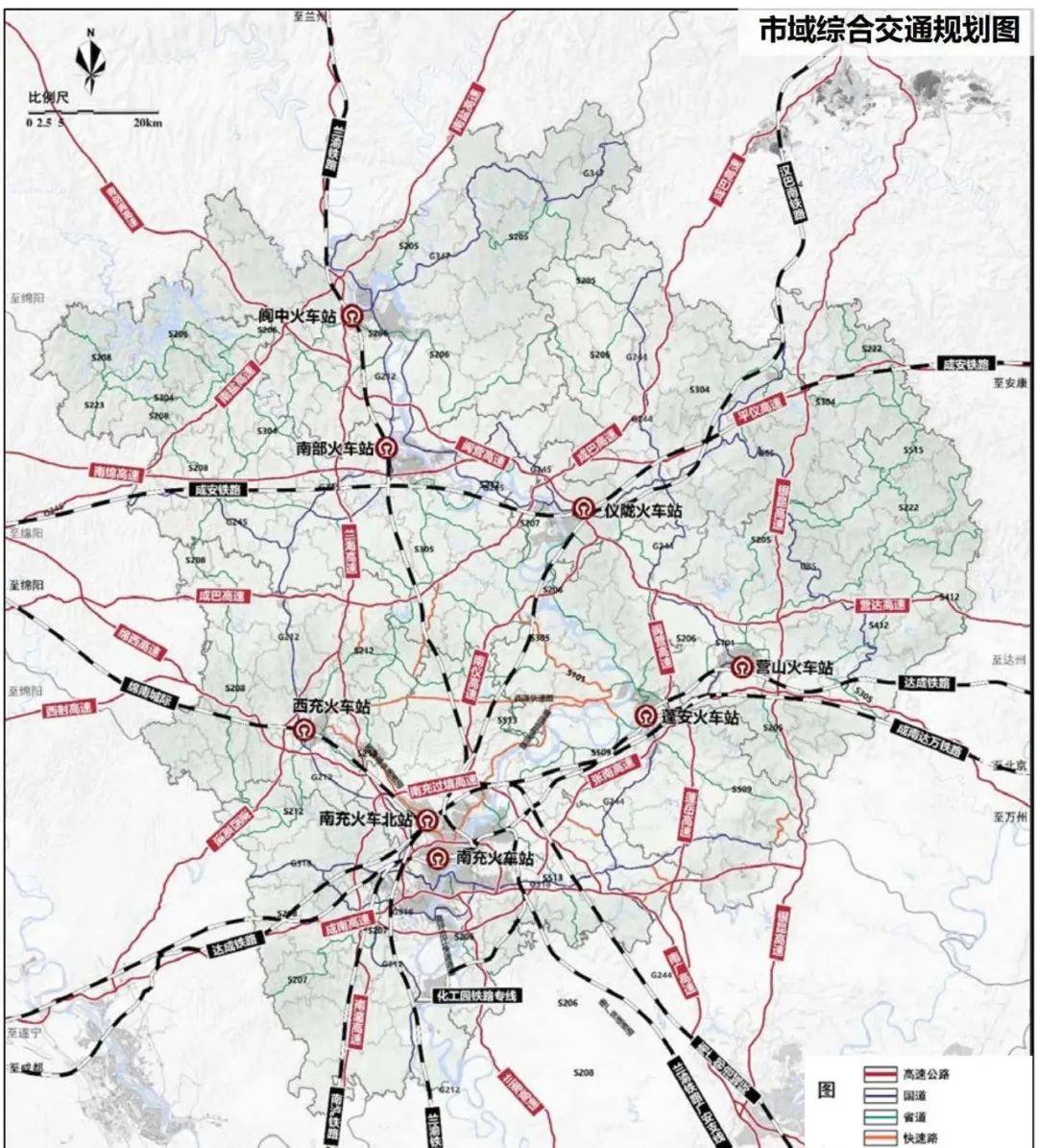 南充市高速公路规划图图片