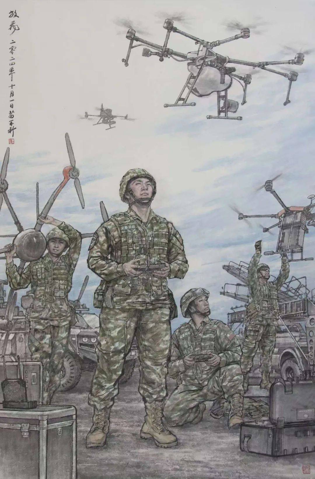 迎新春,武警部队优秀美术作品选登