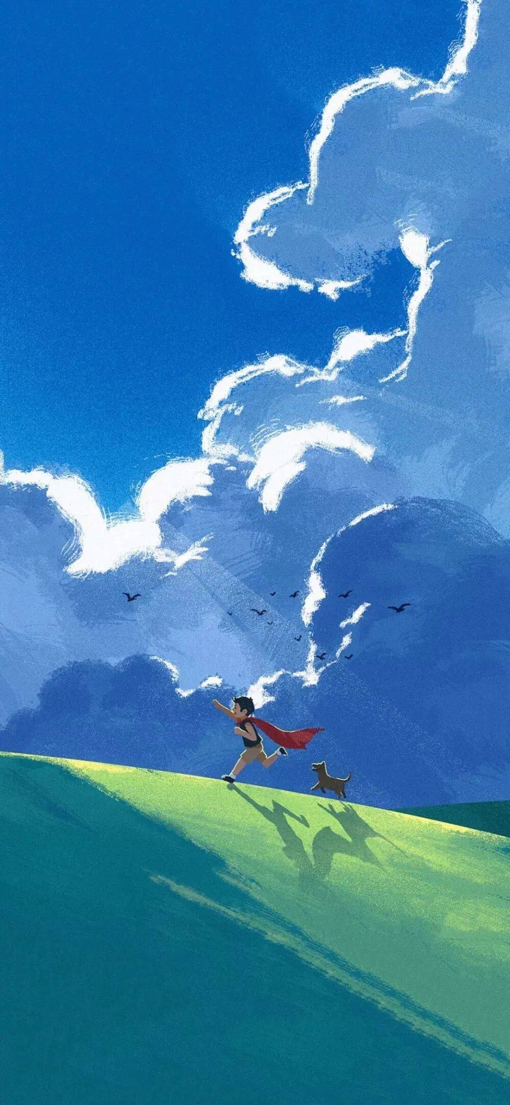 壁纸 | 奶蓝风高质量全屏壁纸