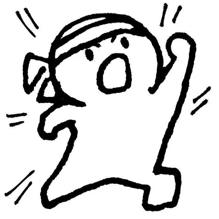 黑白线条头像,白底头像​