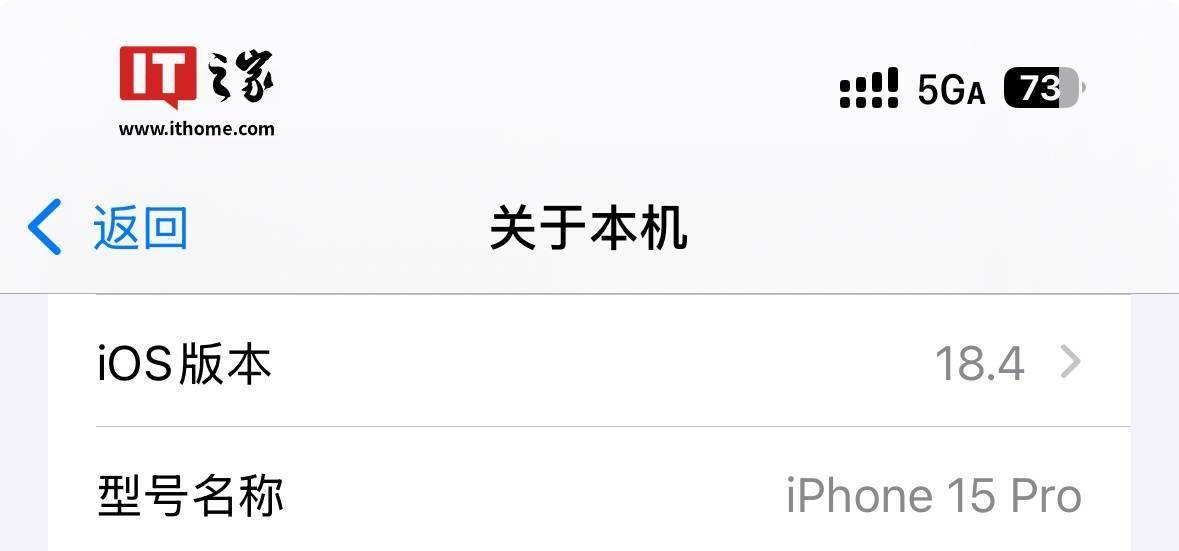 苹果 iOS 18.4 开发者预览版 Beta 2 支持 5G-A 网络