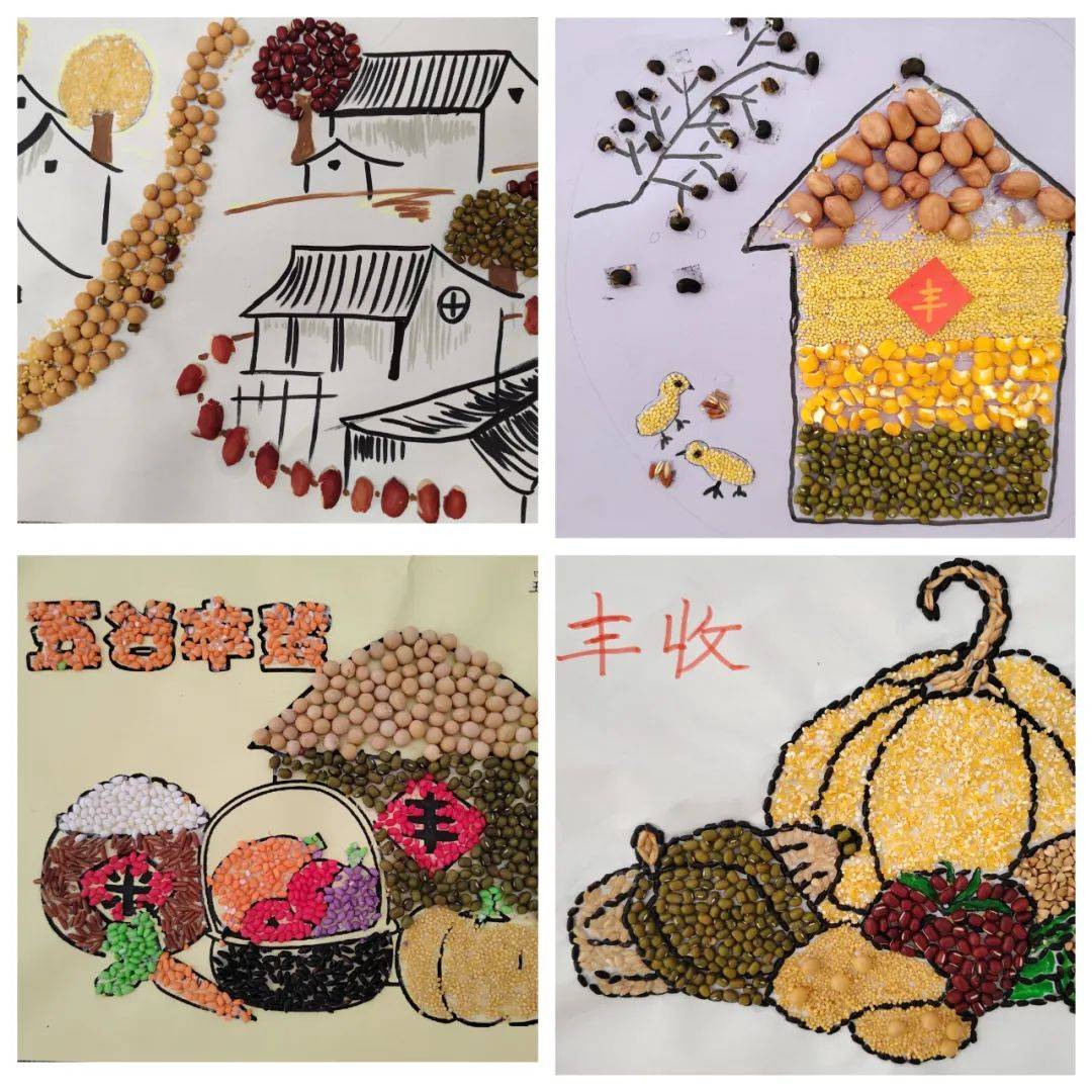 种子总动员科学奇遇记吉化第一实验小学校开展种子贴画创意作品展示
