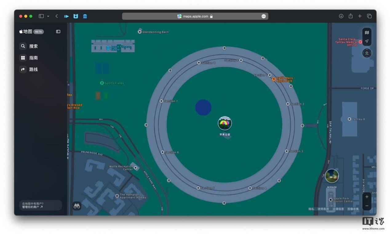 网页版苹果地图移除“Beta”域名，适配手机端
