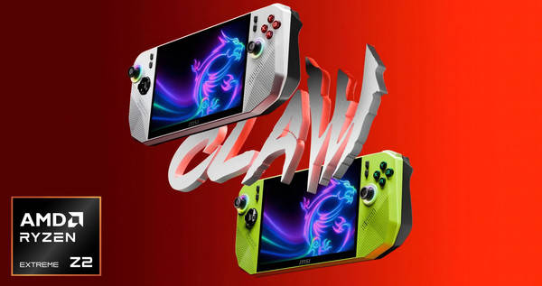 微星发布Claw A8 BZ2EM游戏掌机 搭载AMD Z2 Extreme
