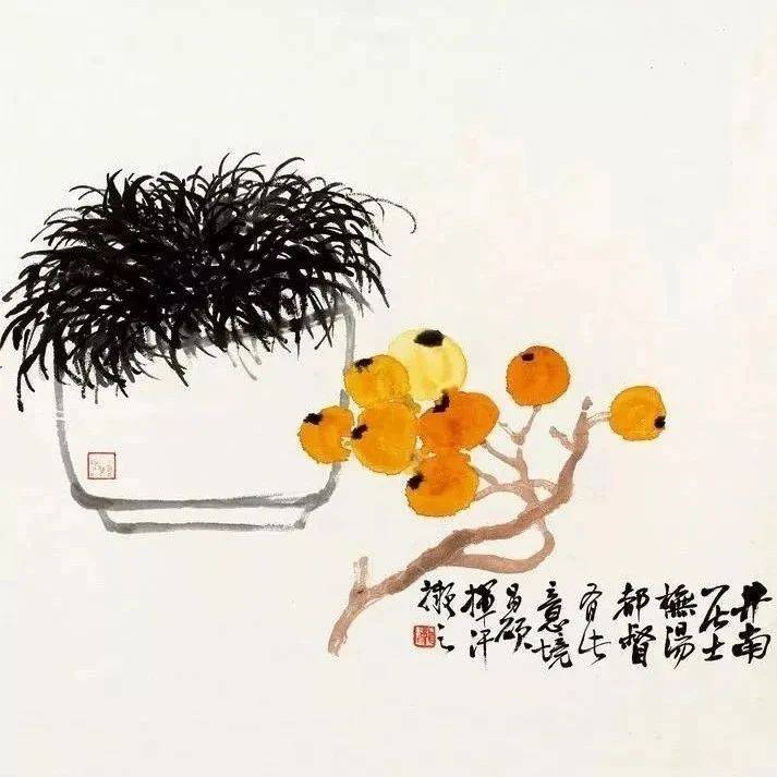 吴昌硕墨戏，精彩_花卉_荔枝_牡丹