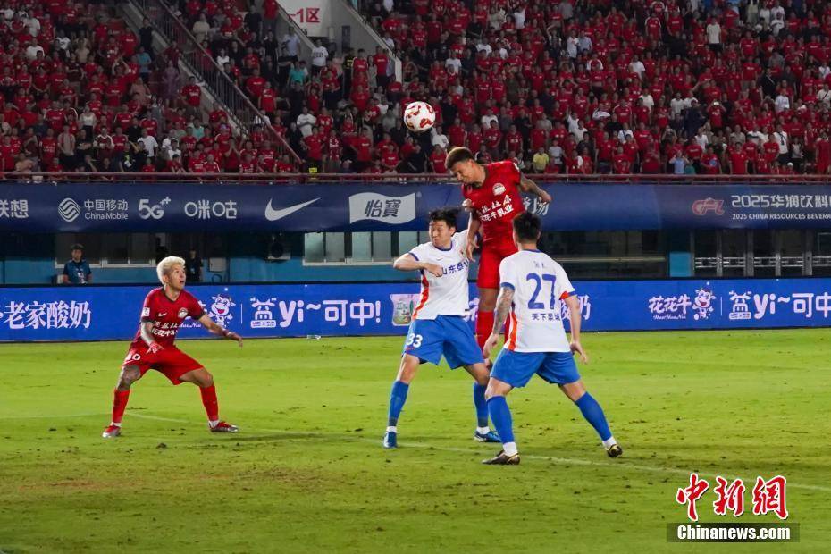 2025中超联赛：河南俱乐部酒祖杜康队2比2战平山东泰山队