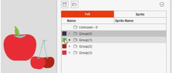 Cartoon Animator:按颜色分组_编辑器_按钮_图形