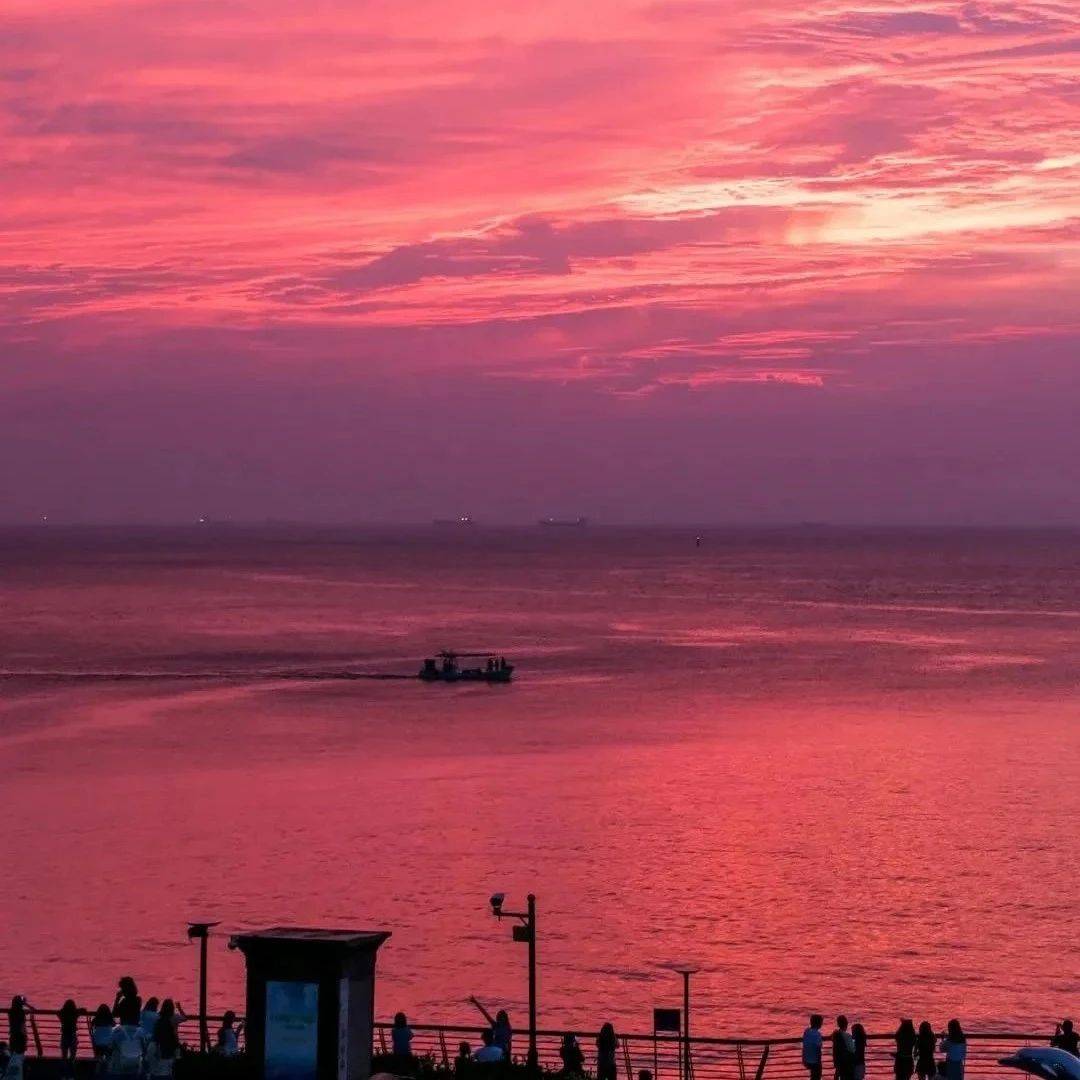 【悠游山水】收藏橘子海日落的每一帧浪漫_夕阳_青岛_金茂湾