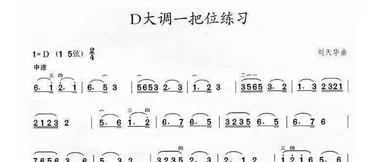 二胡D调一把位练习曲的练习技巧与方法_手指_音准_节奏