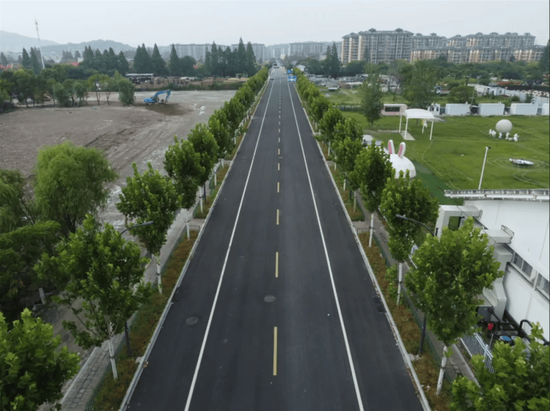 道路全长约441米,标准路幅宽20米,为城市