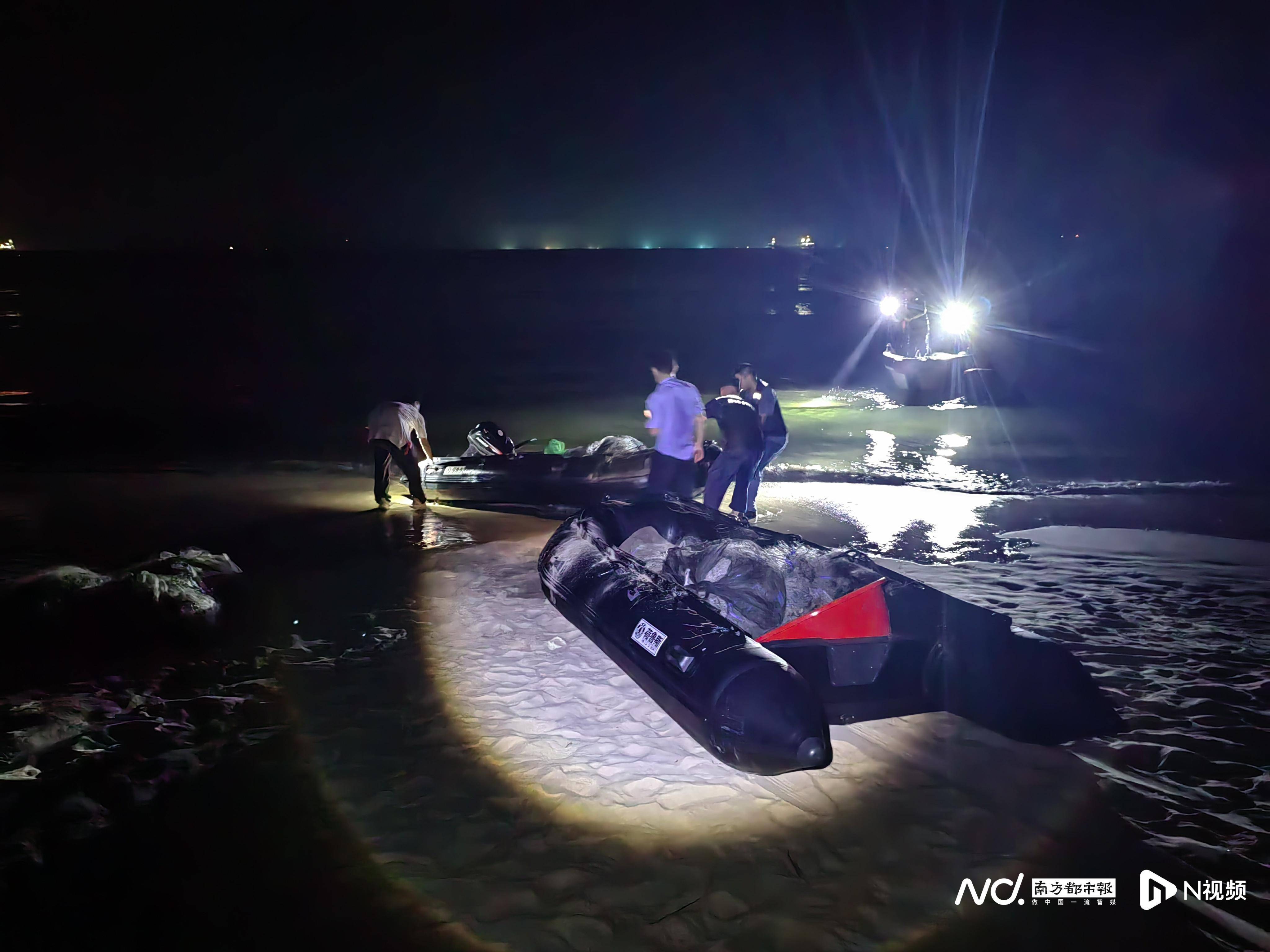 深圳海警局开展夜间联合执法行动，查扣涉嫌非法捕捞橡皮艇