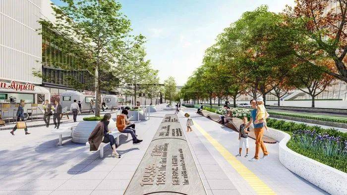 济南泉城路改造提升设计发布：保留青石路面，西门、芙蓉街规划两处过街天桥