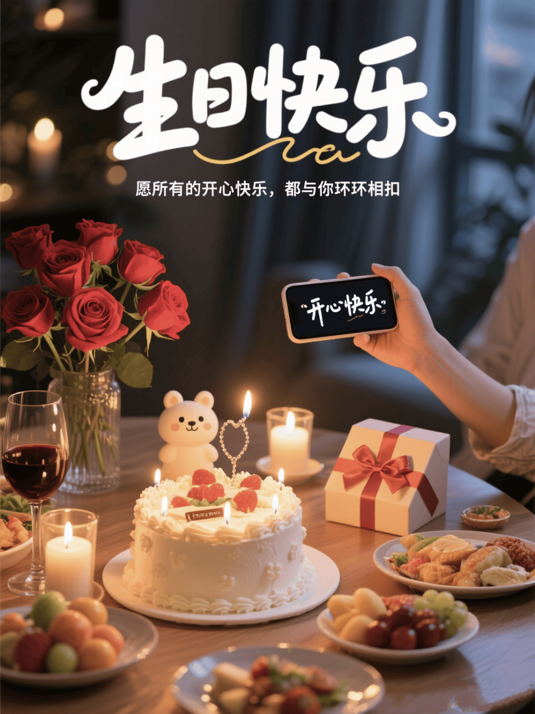 生日快乐图片表情包祝福语,2025最新版高级感朋友圈配图