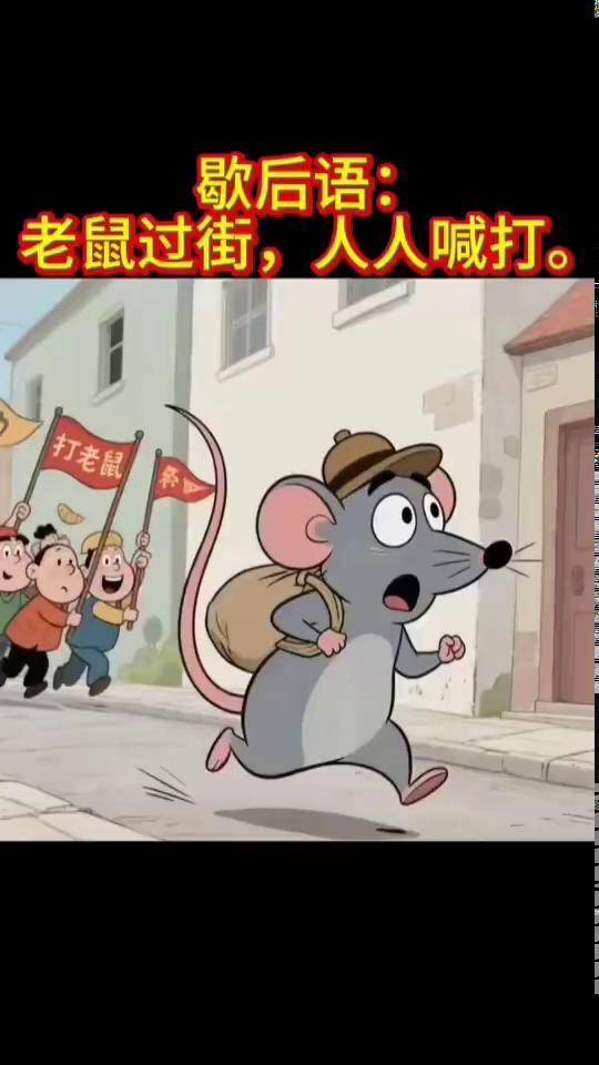 《老鼠过街,人人喊打》,这个故事告诉我们