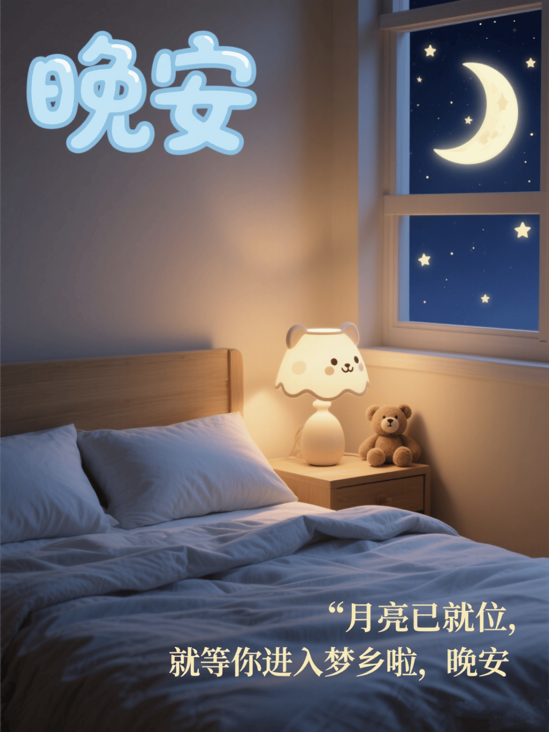 晚安表情包图片