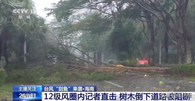 台风“剑鱼”来袭 直击十二级风圈里的三亚