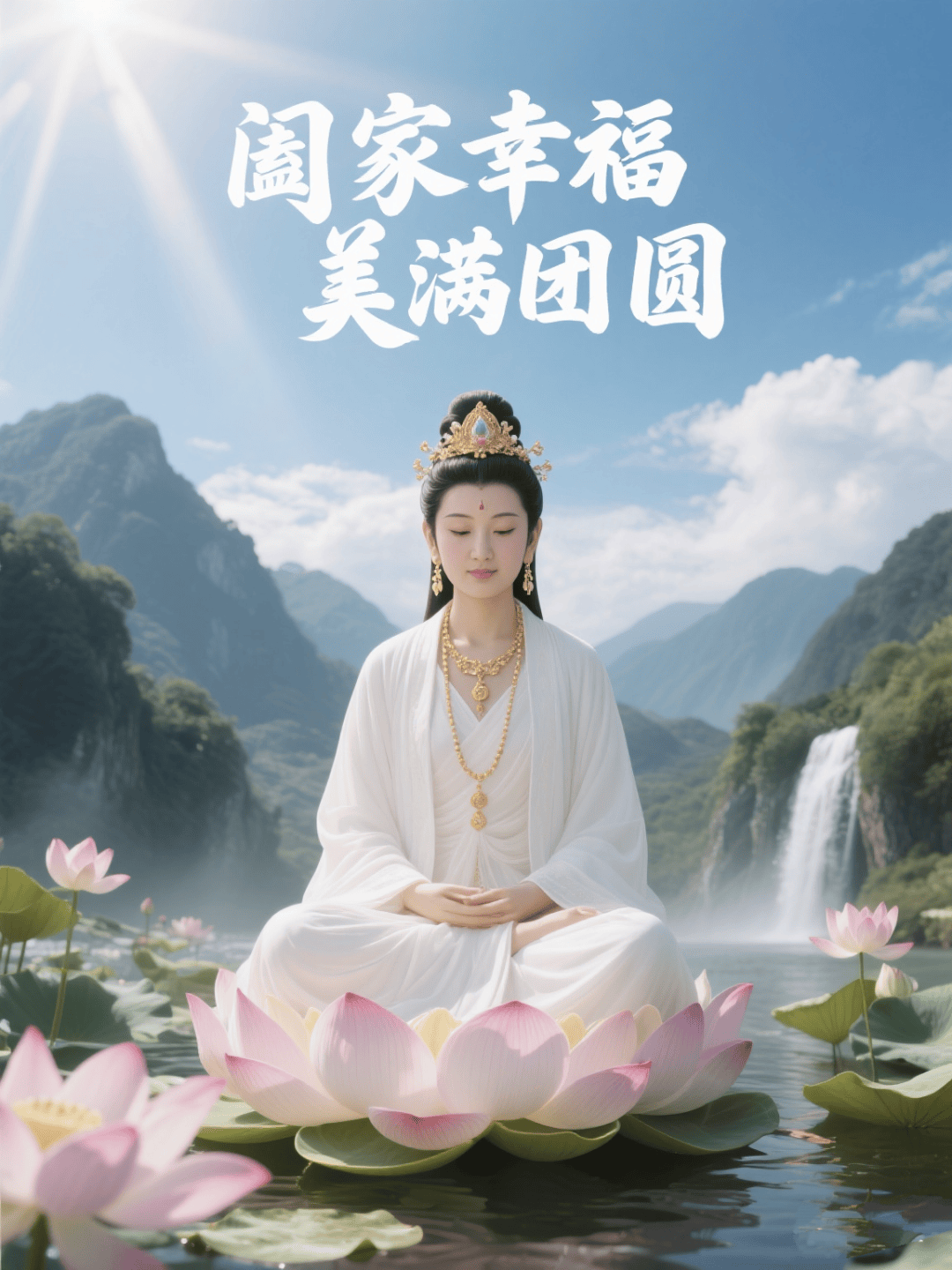 十五吉祥观音保佑图片心想事成