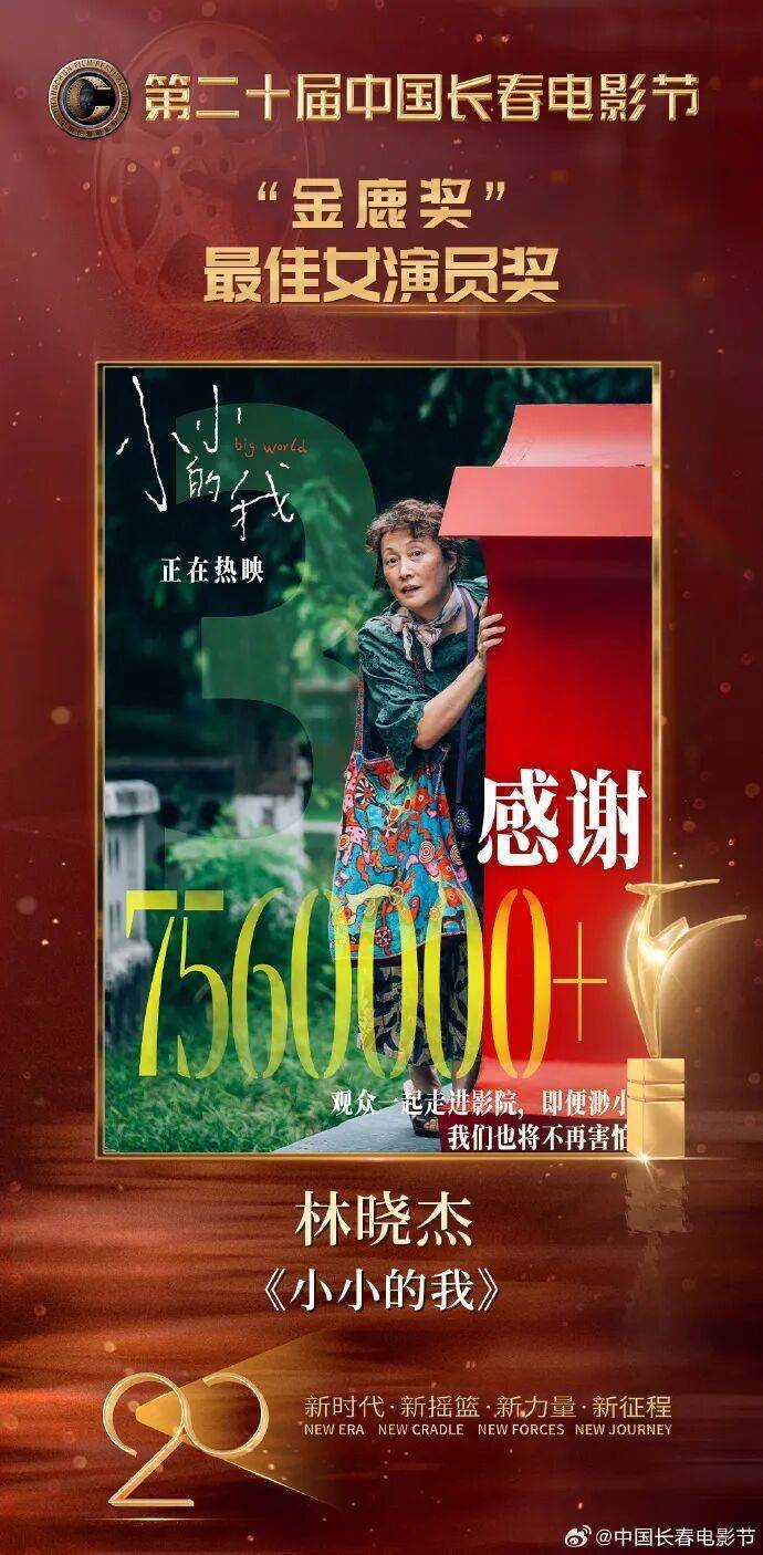刘昊然、林晓杰获长春电影节金鹿奖最佳男、女演员奖