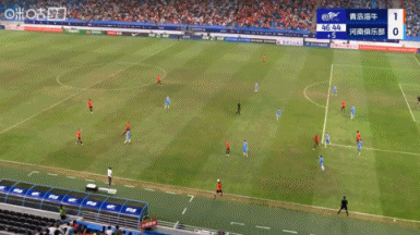 半场-林创益补时破门王国明神扑 青岛海牛暂1-0河南队