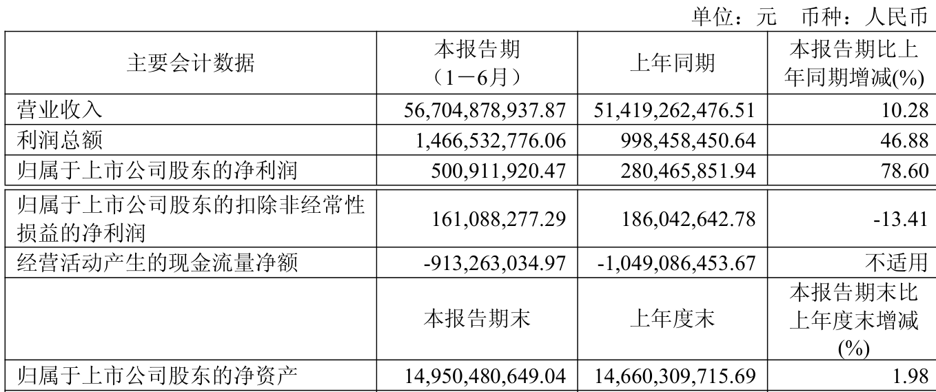 四川长虹：2025年上半年净利润5.01亿元 同比增长78.6%