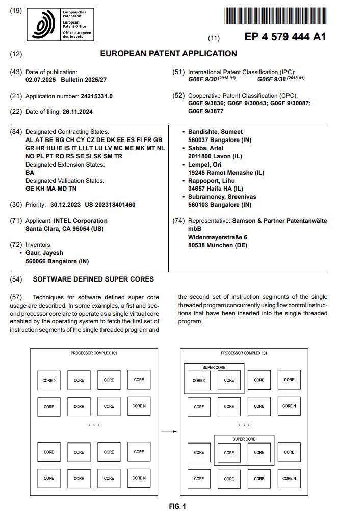 英特尔公布SDC专利：多核协同工作，强化单线程处理能力
