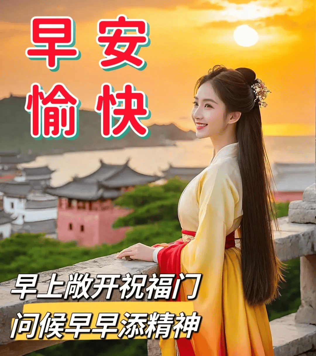 最新漂亮的早上好图片祝福,友谊长存情更浓,真诚相伴到永远