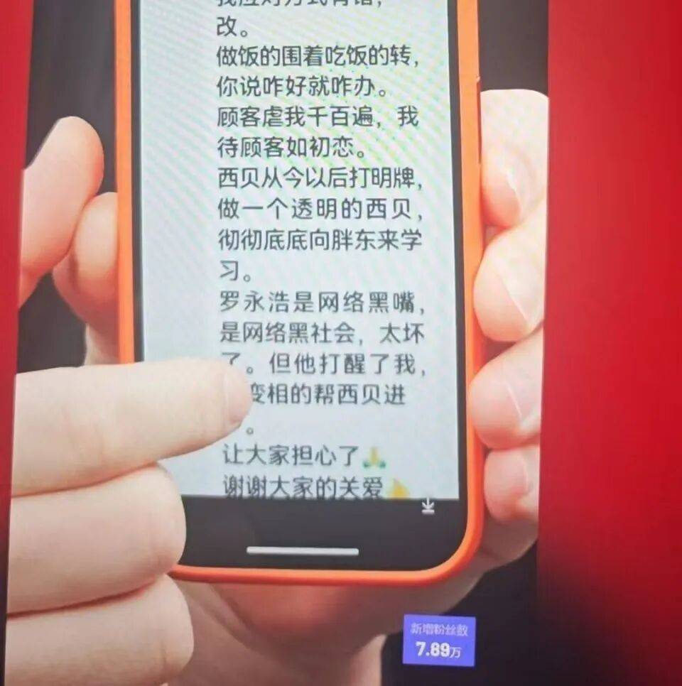 罗永浩回应被贾国龙称为“网络黑嘴”：每天直播两小时，要让西贝“享受西门子待遇”
