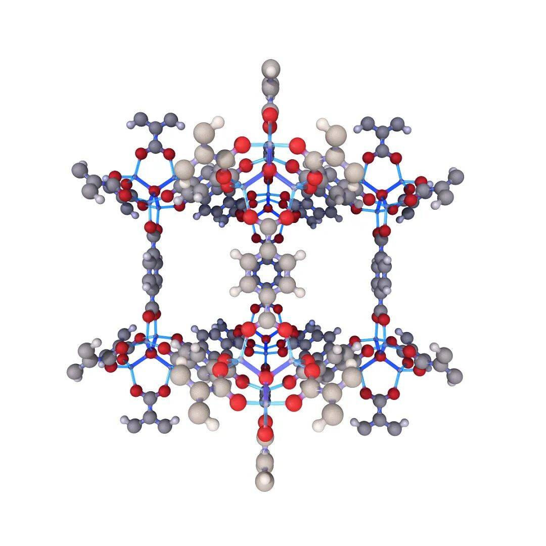 金属离子和分子共同排列形成含有大空腔的晶体